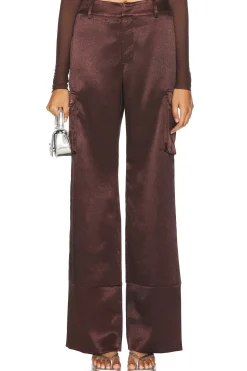 Women SER.O.YA Pants>Galia Satin Cargo Pant