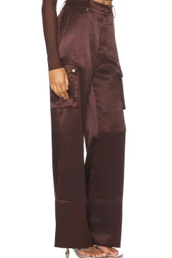 Women SER.O.YA Pants>Galia Satin Cargo Pant