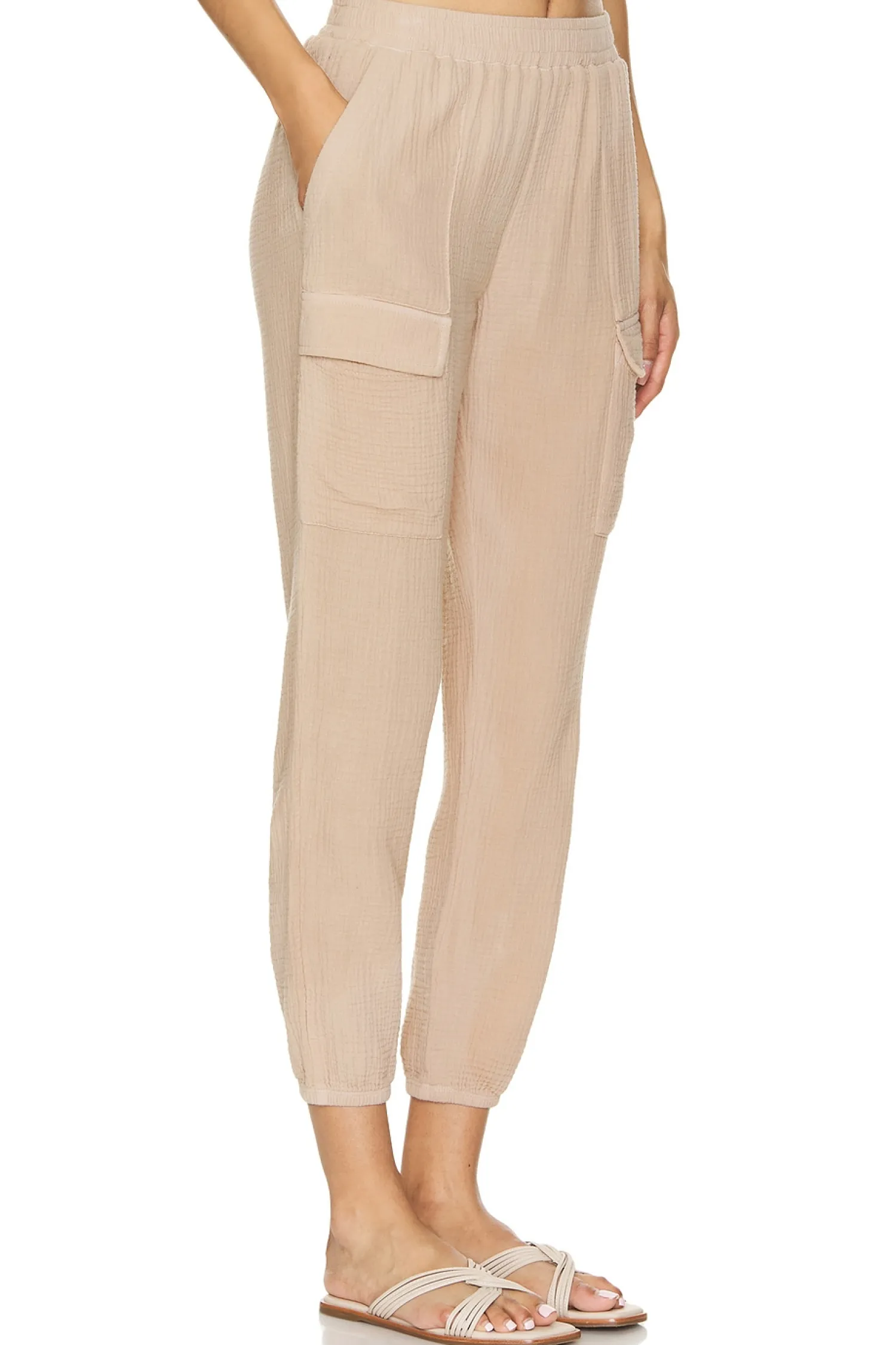 Women MONROW Pants|Matching Sets>Gauze Pocket Jogger