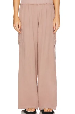 Women MONROW Pants>Gauze Wide Leg Cargo