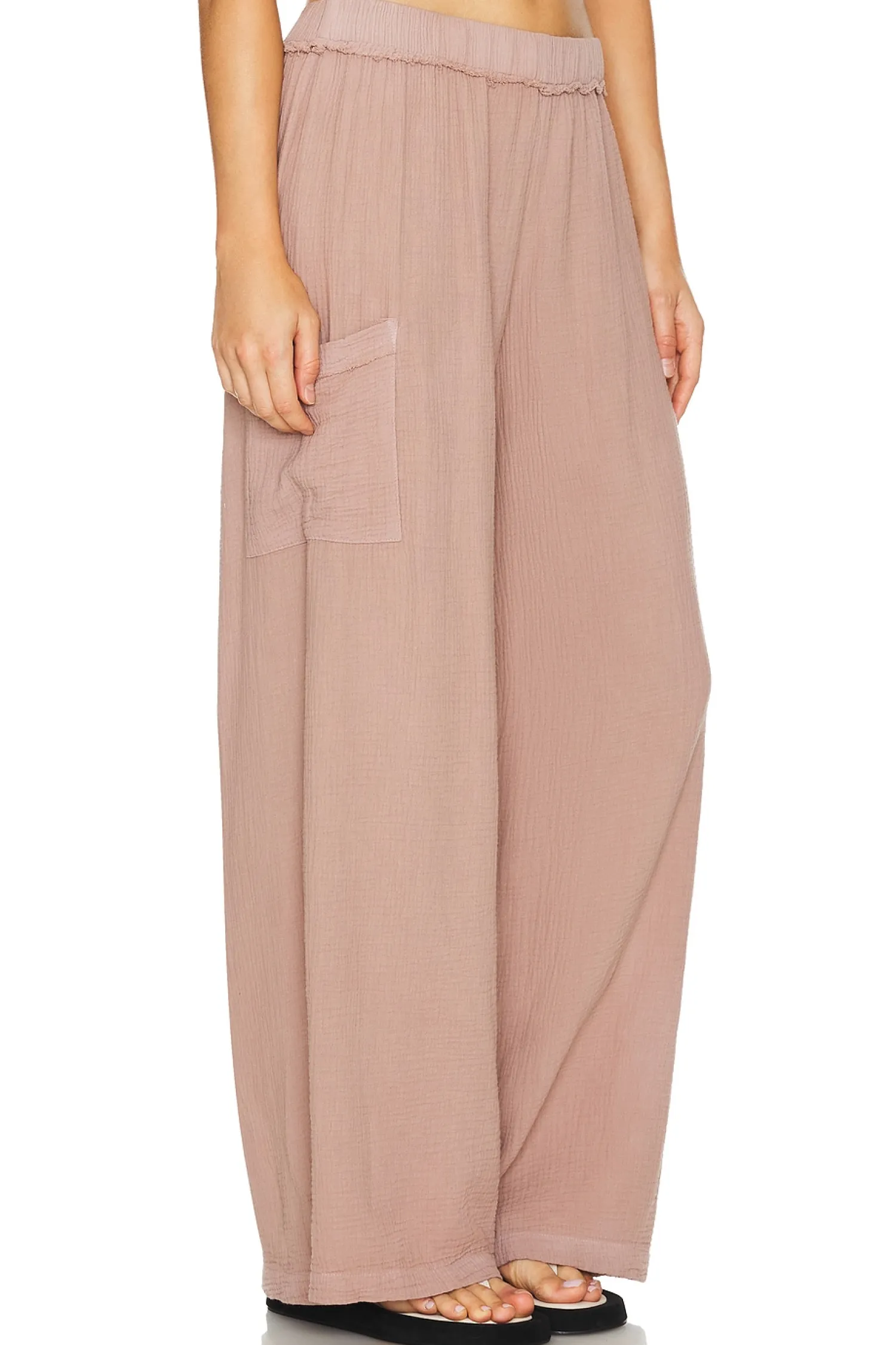 Women MONROW Pants>Gauze Wide Leg Cargo