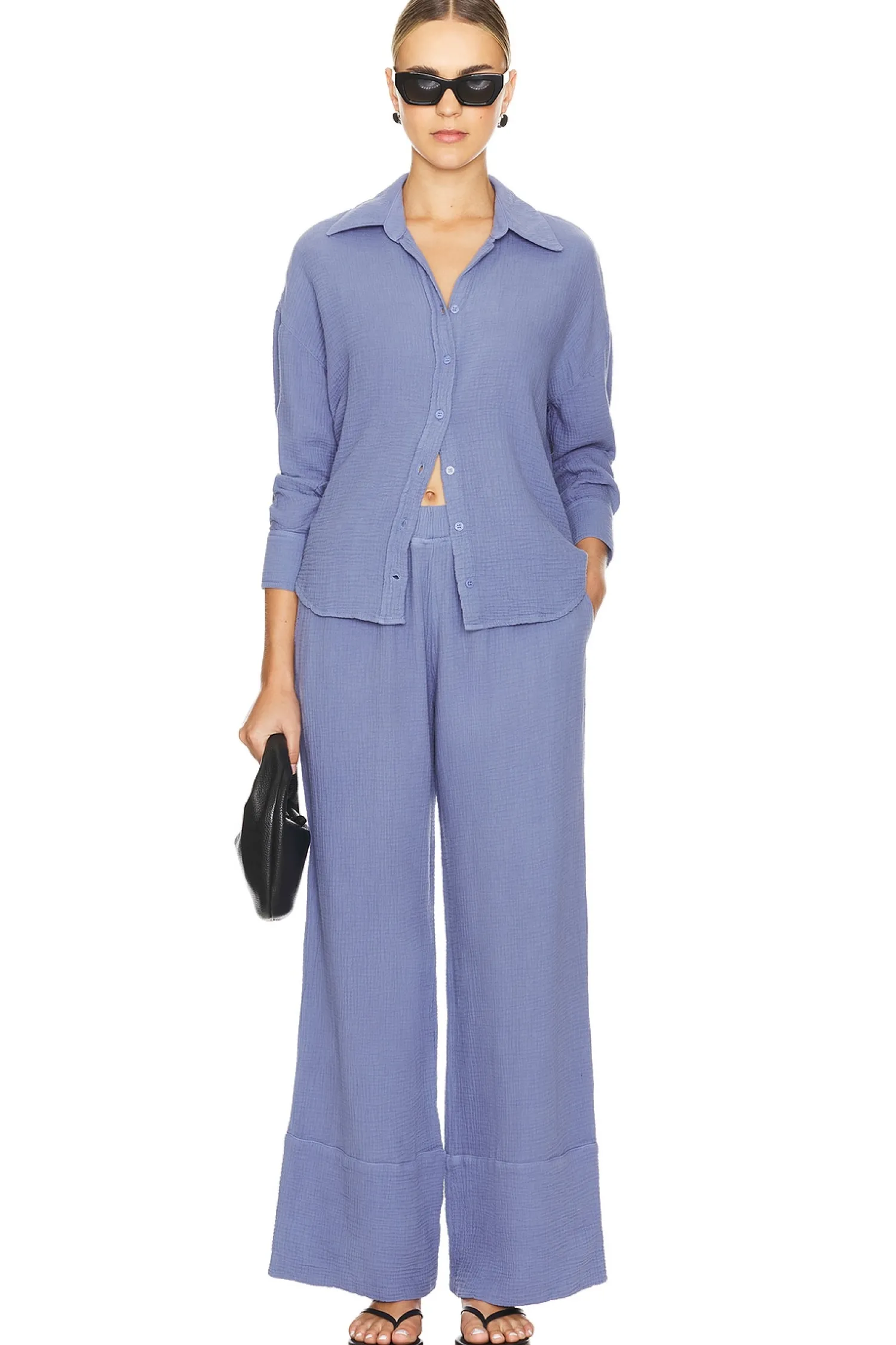 Women MONROW Pants>Gauze Wide Leg Pant