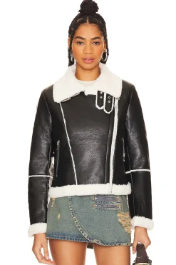 Women superdown Jackets & Coats>Genna Zip Up Jacket