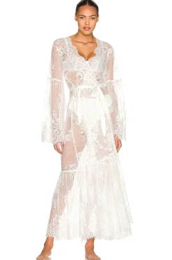 Women homebodii Lingerie & Sleepwear>Georgina Long Lace Robe