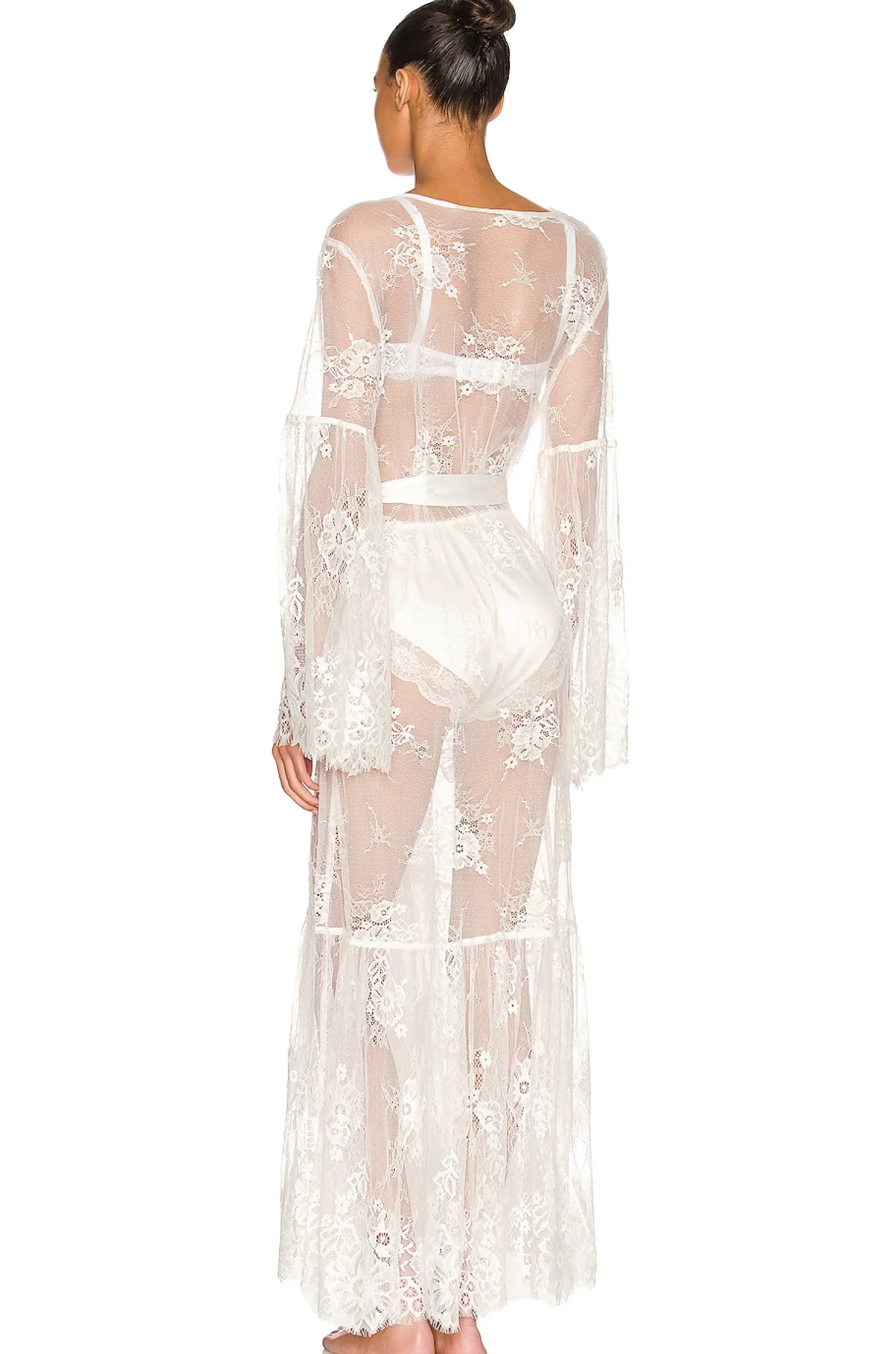 Women homebodii Lingerie & Sleepwear>Georgina Long Lace Robe