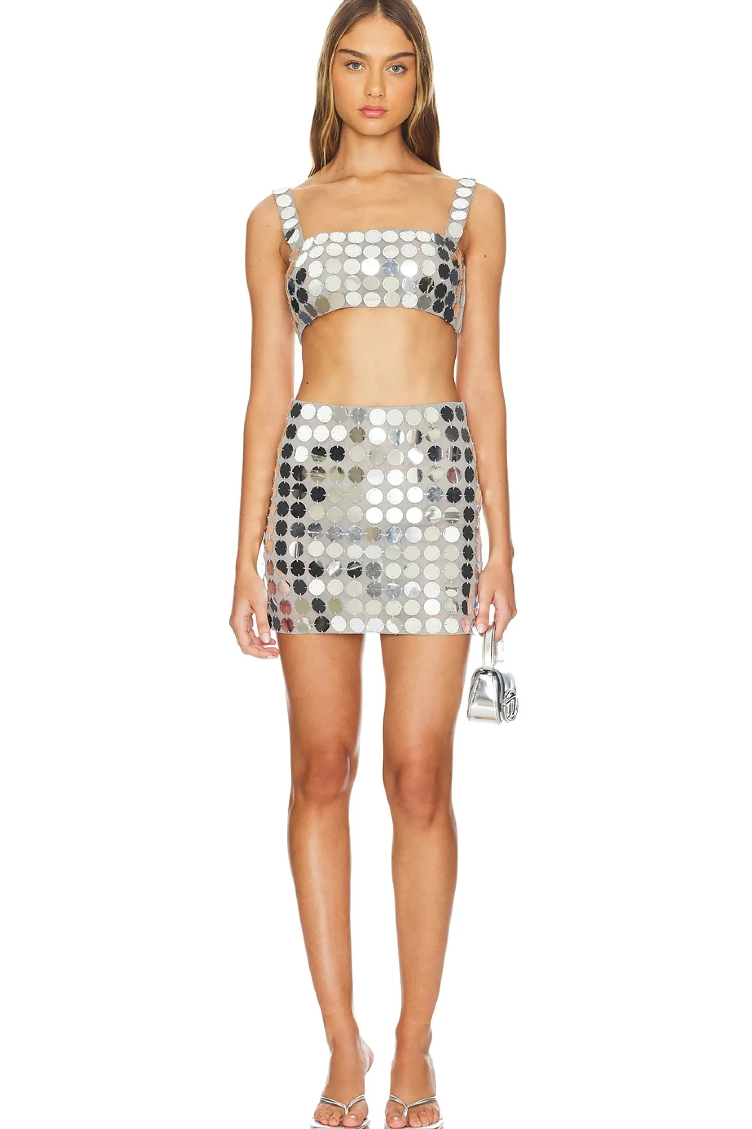 Women Lovers and Friends Matching Sets>Gilles Sequin Mini Skirt