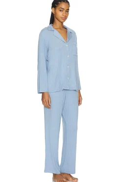 Women eberjey Lingerie & Sleepwear>Gisele Rib Long PJ Set