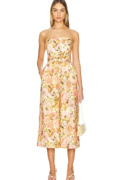 Women Zimmermann Jumpsuits>Golden Strapless Jumpsuit