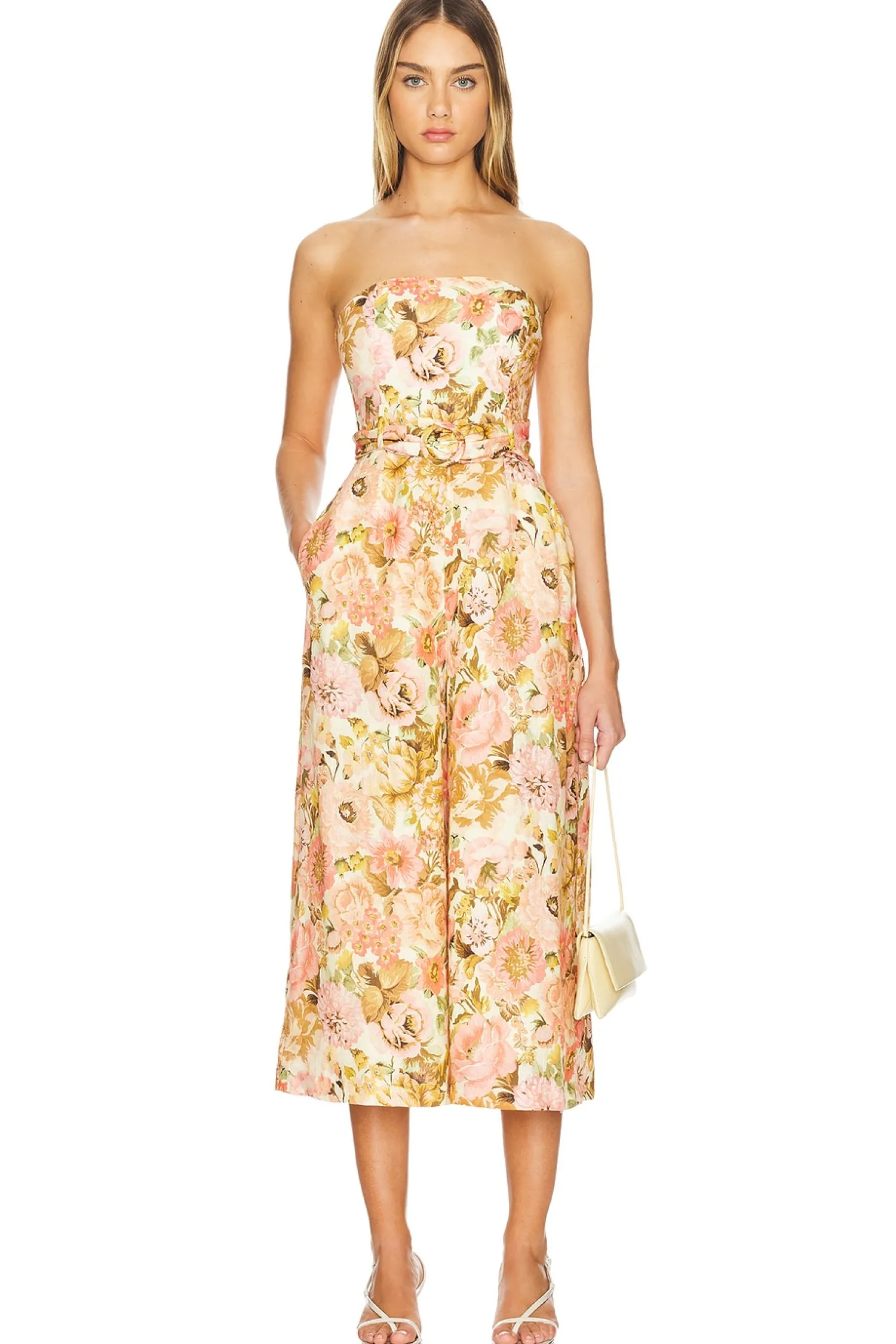 Women Zimmermann Jumpsuits>Golden Strapless Jumpsuit