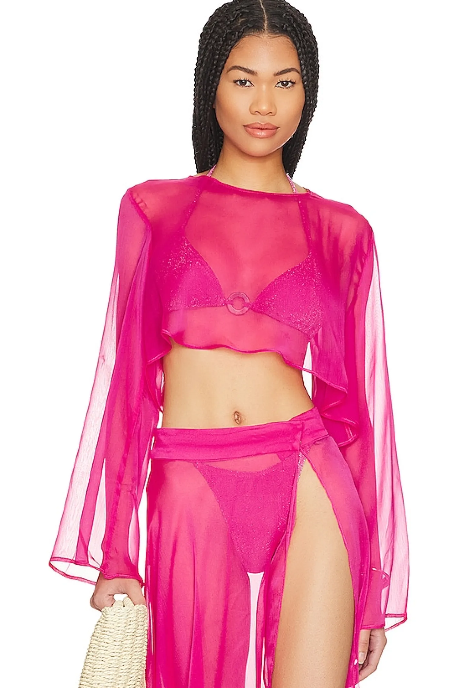 Women Shani Shemer Matching Sets>Grace Cropped Shirt