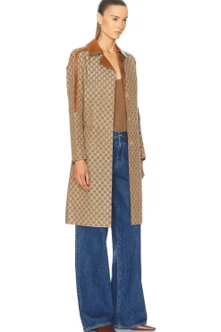 Women FWRD Renew Jackets & Coats>Gucci GG Long Jacket