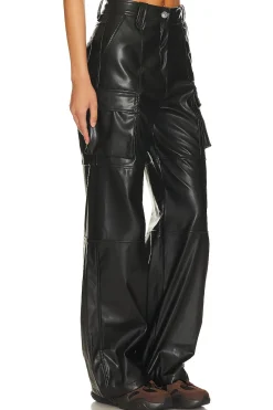 Women superdown Pants>Halley Faux Leather Pant