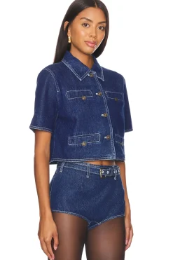 Women LIONESS Matching Sets>Halston Denim Top