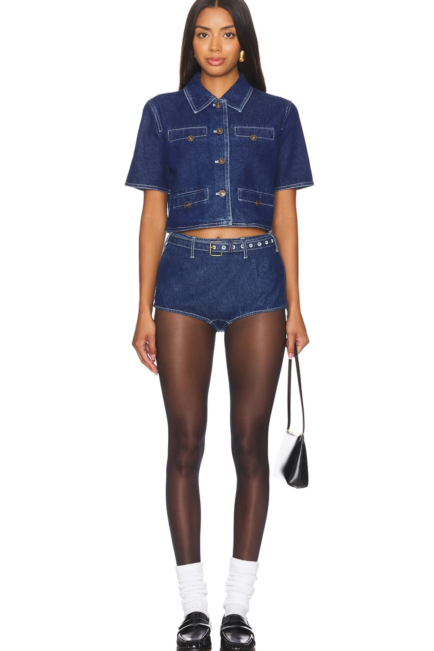 Women LIONESS Matching Sets>Halston Denim Top