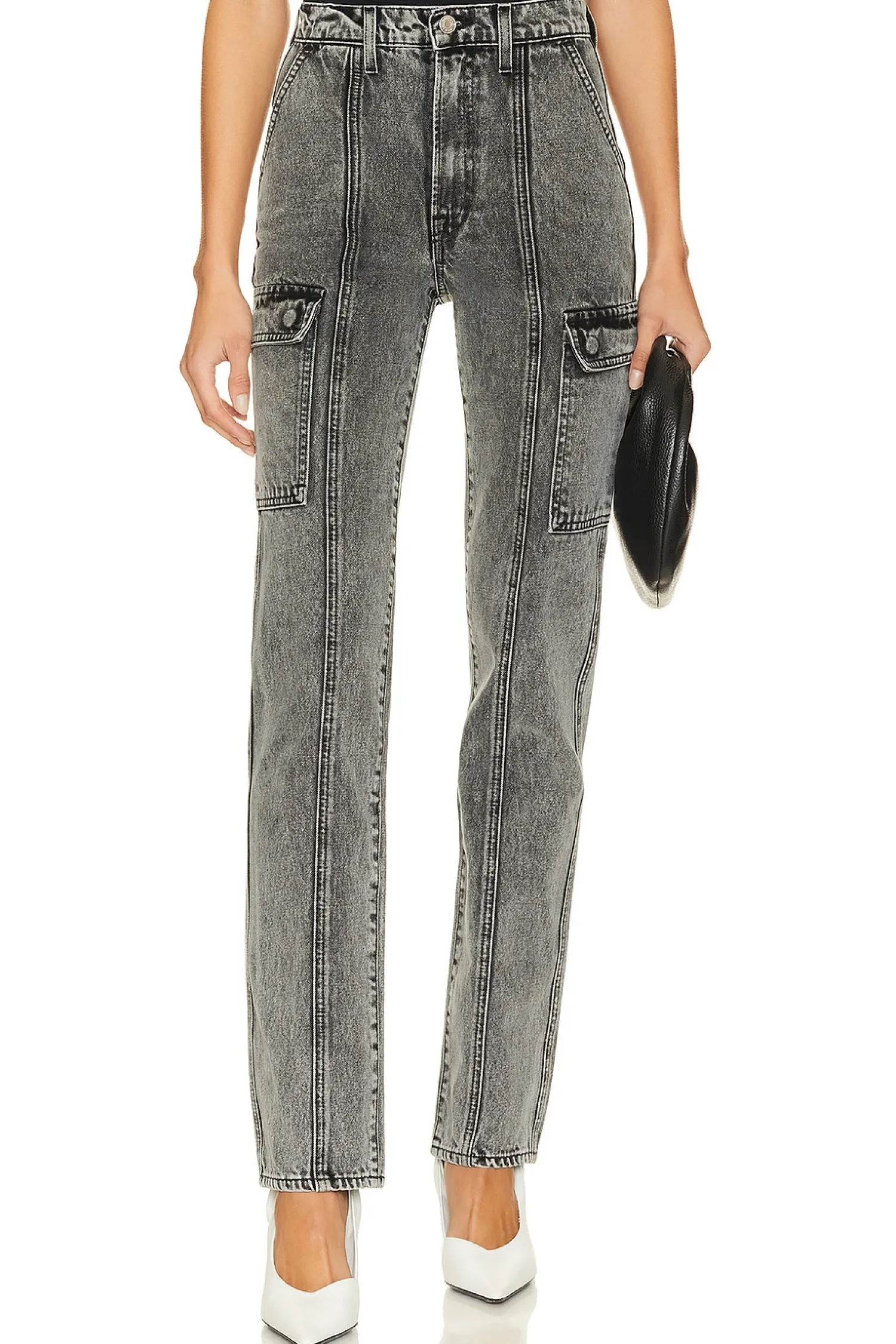 Women GRLFRND Pants>Harper High Rise Slim Cargo