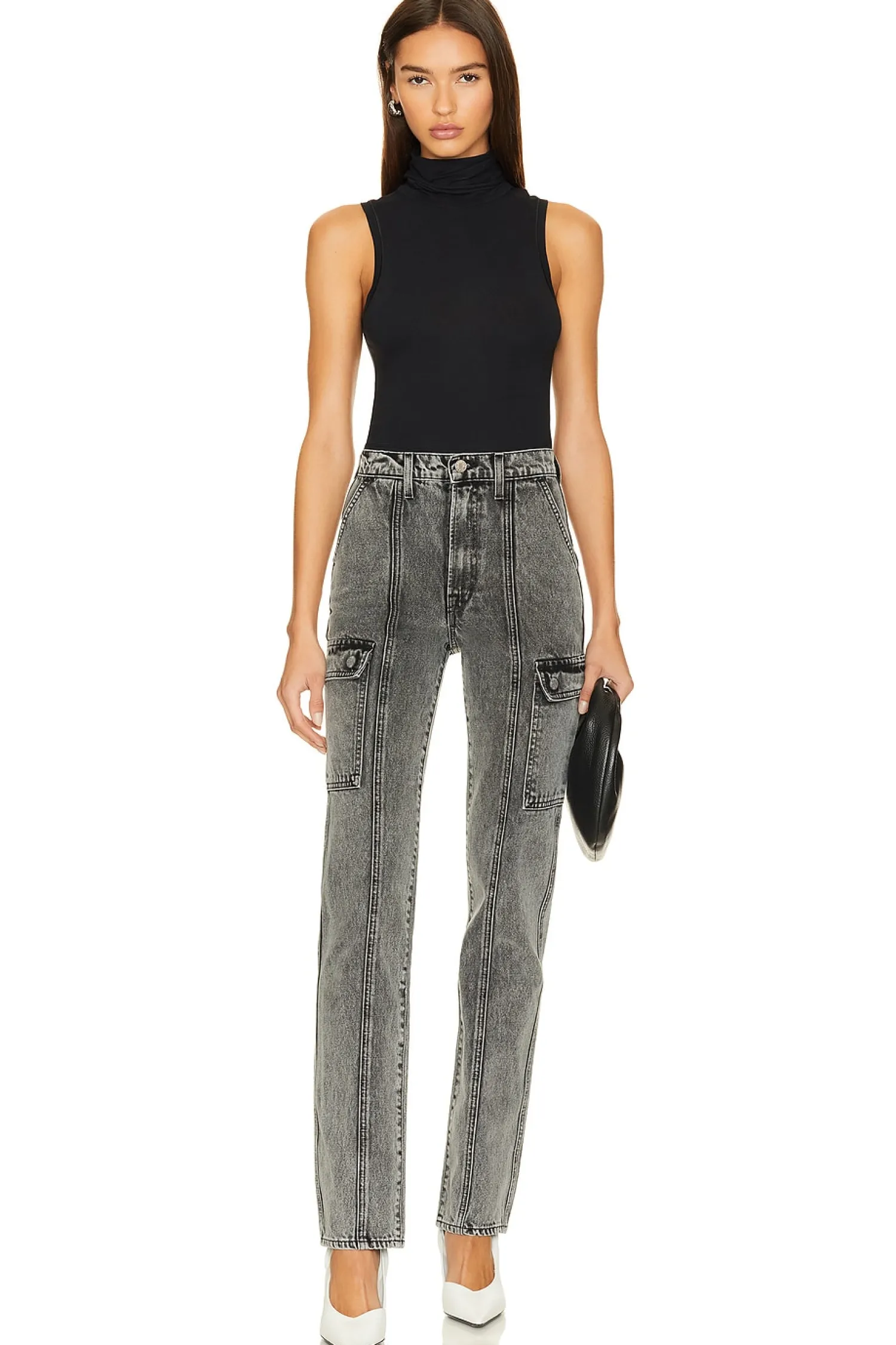 Women GRLFRND Pants>Harper High Rise Slim Cargo