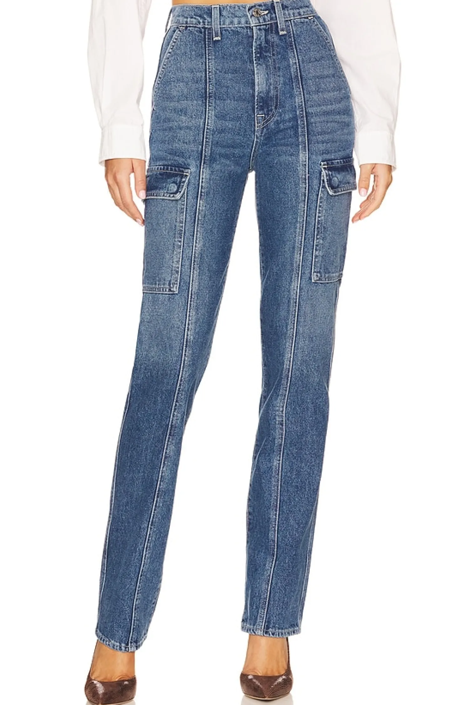 Women GRLFRND Pants>Harper High Rise Slim Cargo