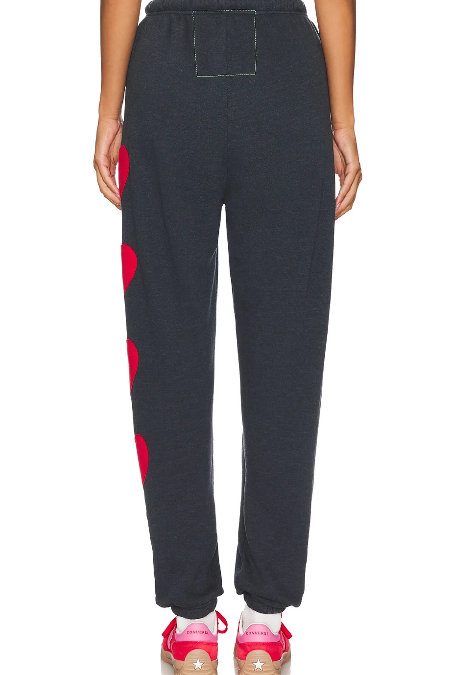 Women Aviator Nation Pants|Loungewear>Heart Embroidery Sweatpant