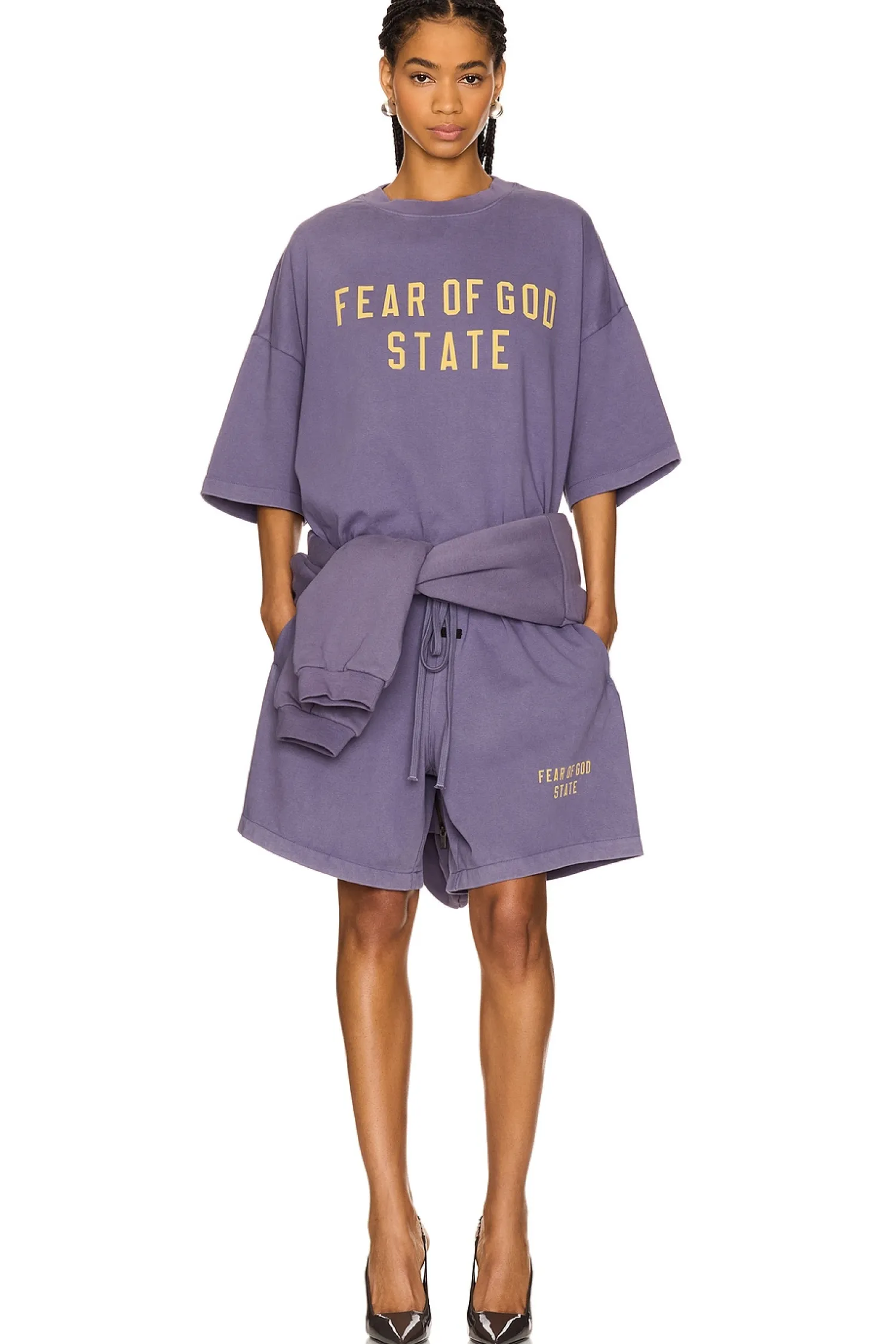 Women Fear of God ESSENTIALS Loungewear>Heavy Jersey Soccer Short