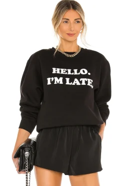 Women DEPARTURE Loungewear>Hello I'm Late Sweatshirt