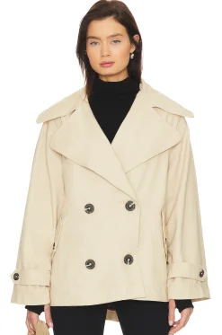 Women Free People Jackets & Coats>Highlands Peacoat In Tea Combo