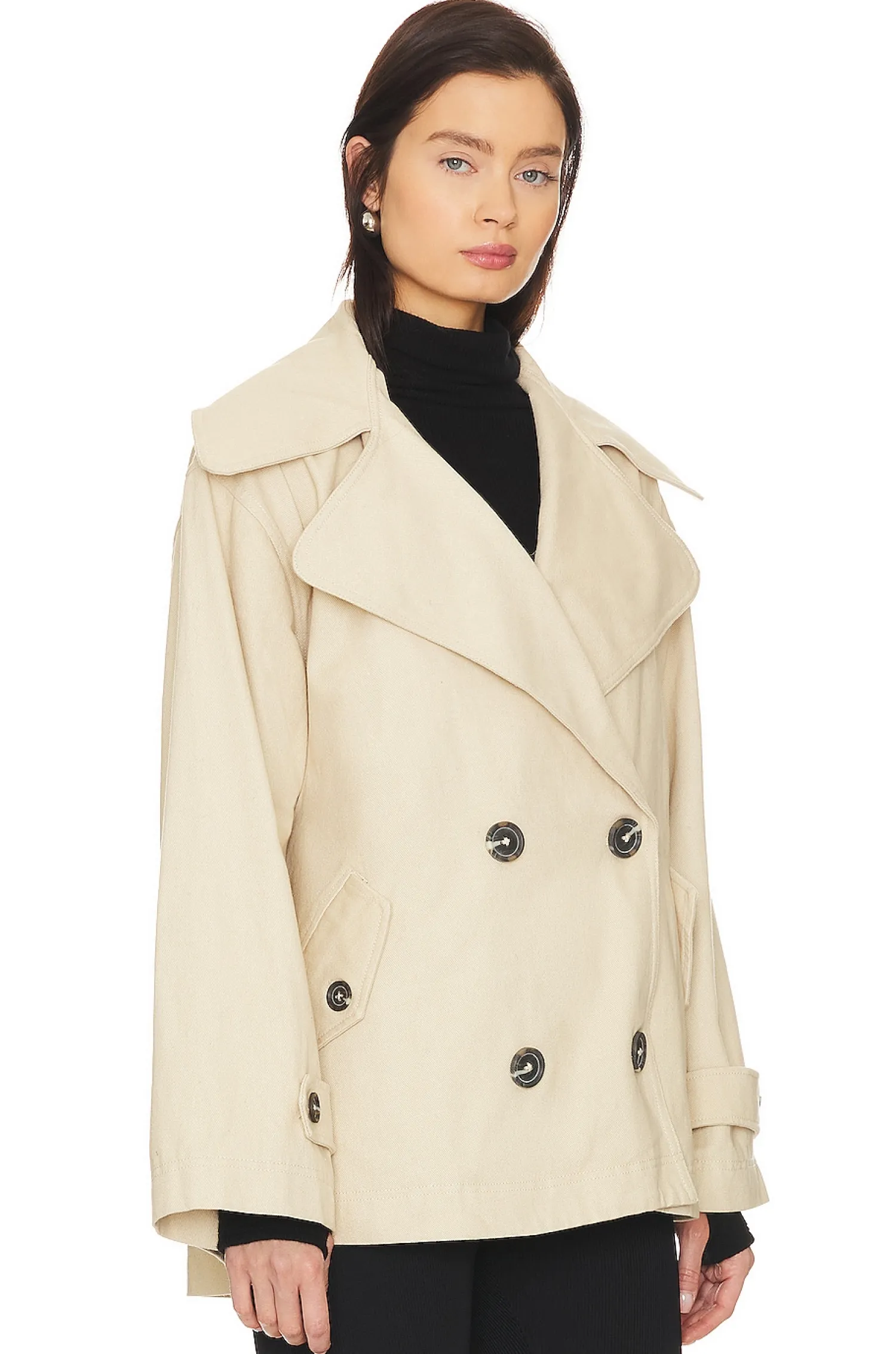 Women Free People Jackets & Coats>Highlands Peacoat In Tea Combo