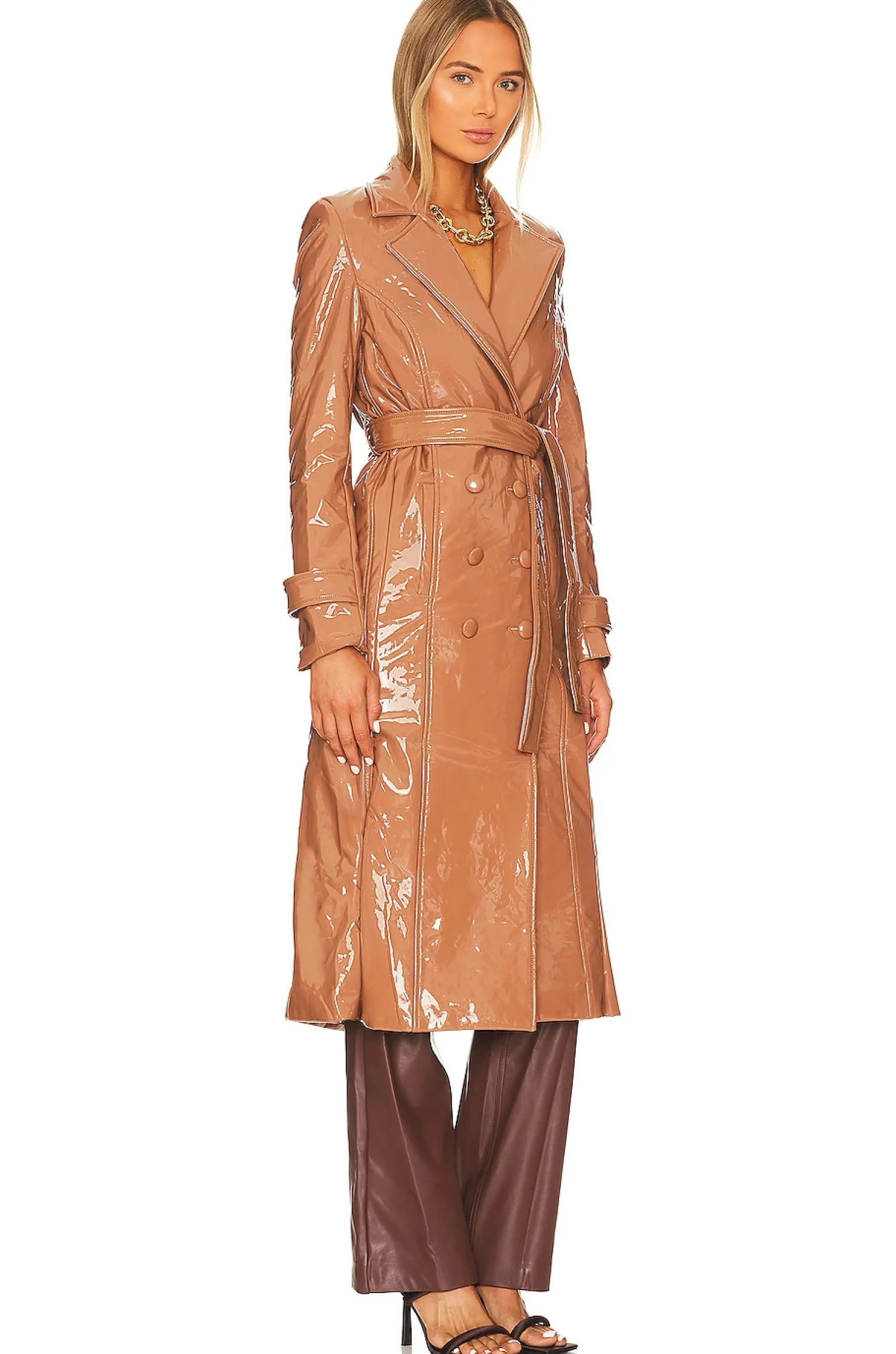 Women Bardot Jackets & Coats>Hi-Shine Trench Coat