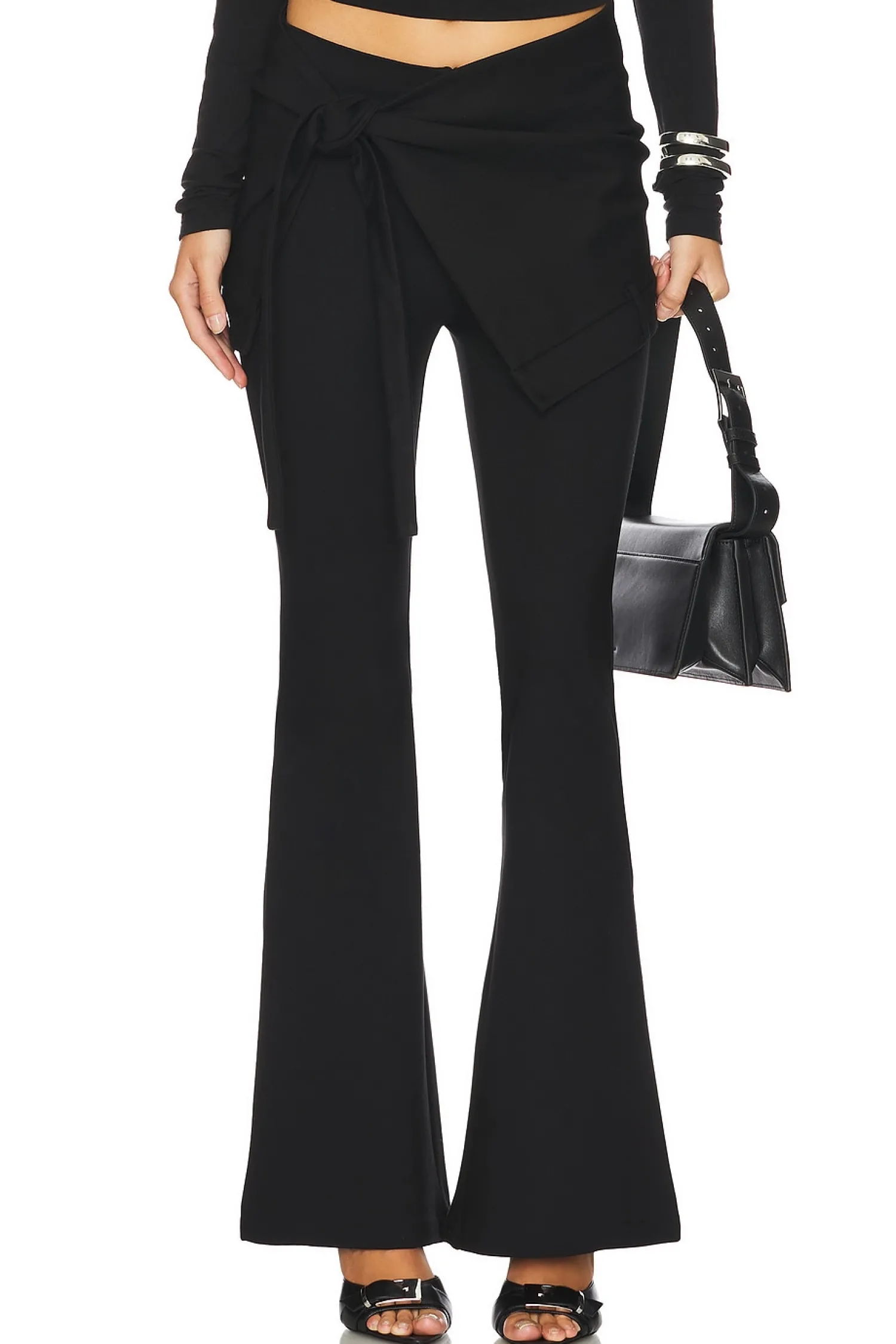 Women MARRKNULL Matching Sets>Hollow Out Stretch Skinny Flare