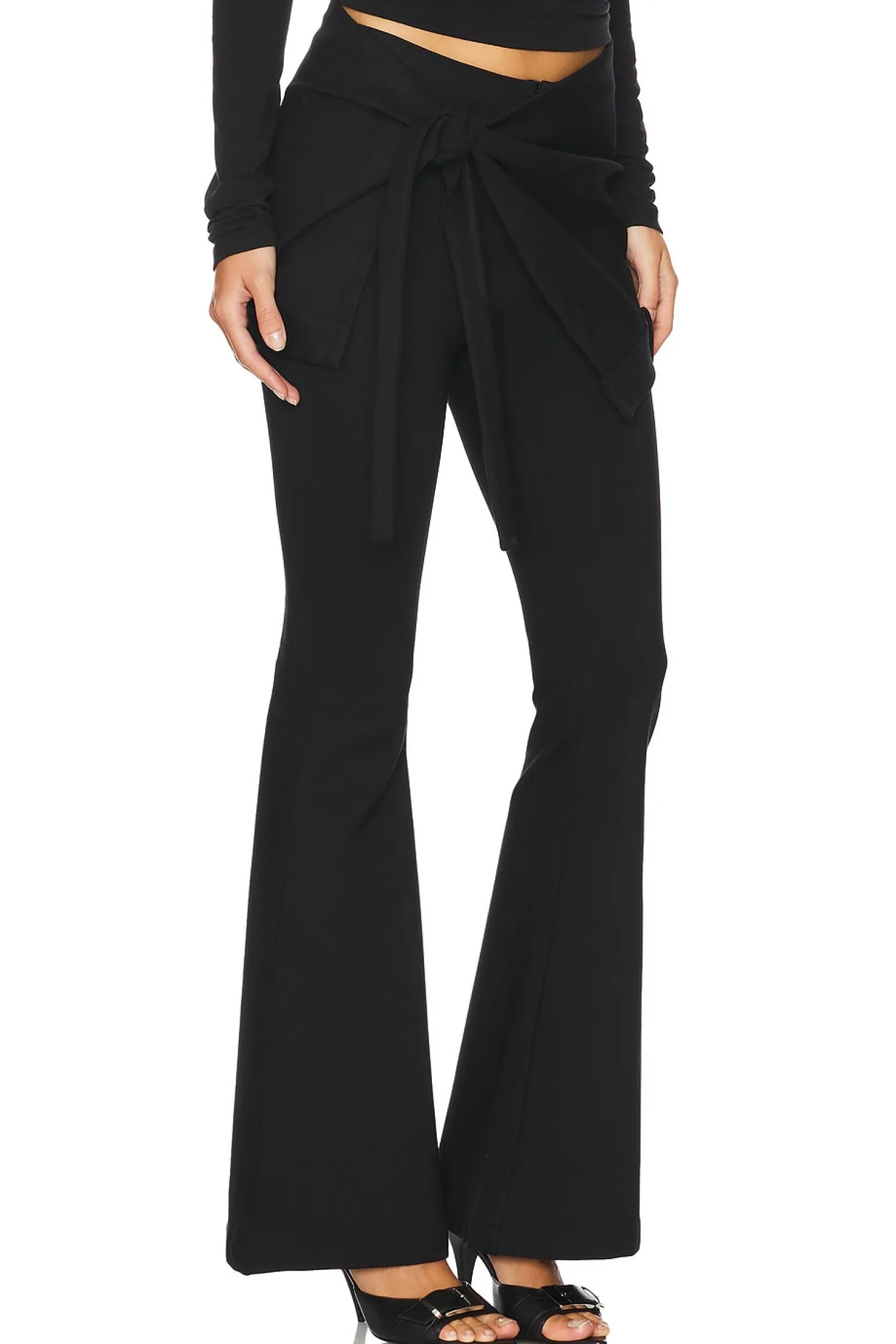 Women MARRKNULL Matching Sets>Hollow Out Stretch Skinny Flare