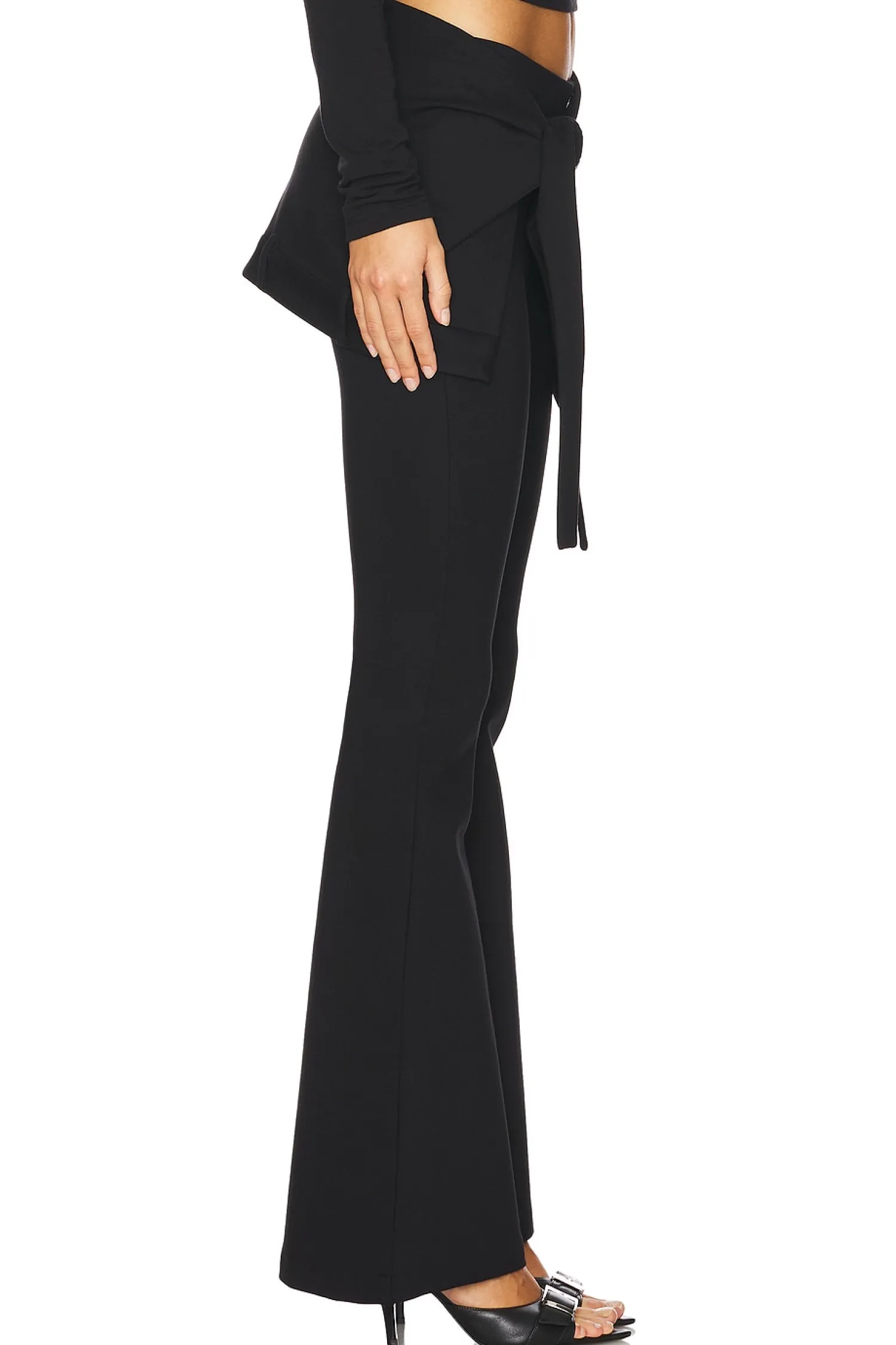 Women MARRKNULL Matching Sets>Hollow Out Stretch Skinny Flare