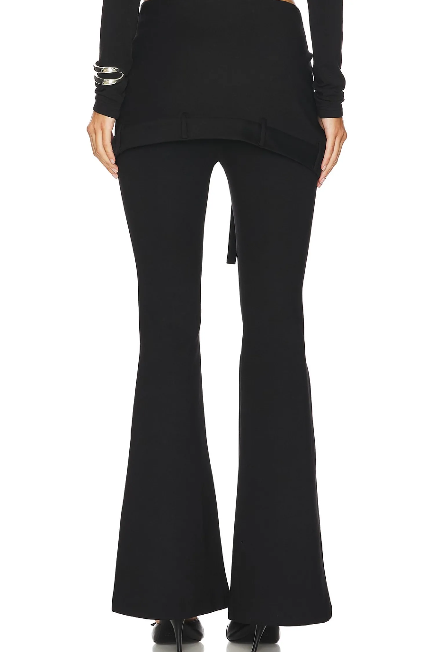 Women MARRKNULL Matching Sets>Hollow Out Stretch Skinny Flare