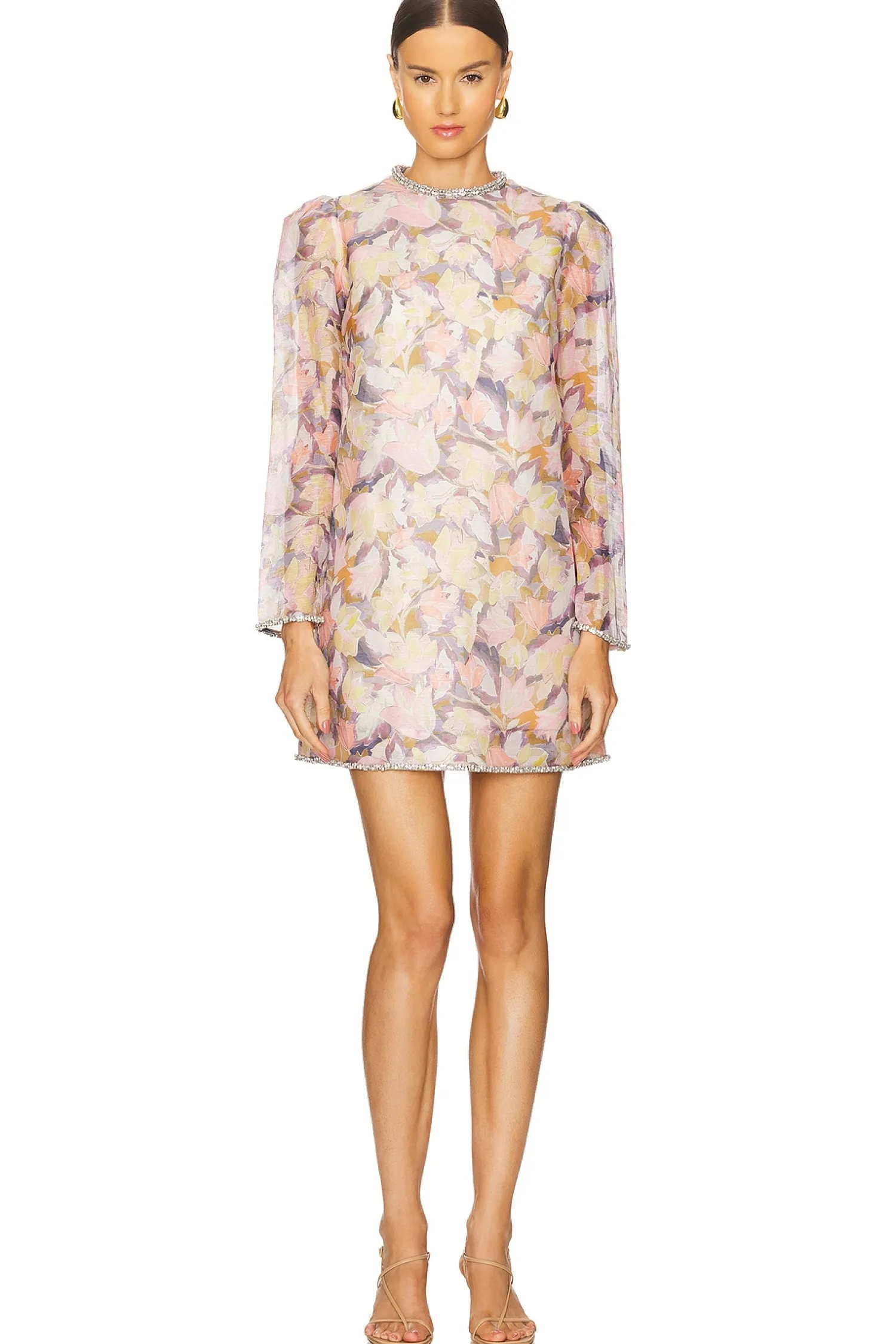 Women Zimmermann Dresses>Illustration Diamante Mini Dress