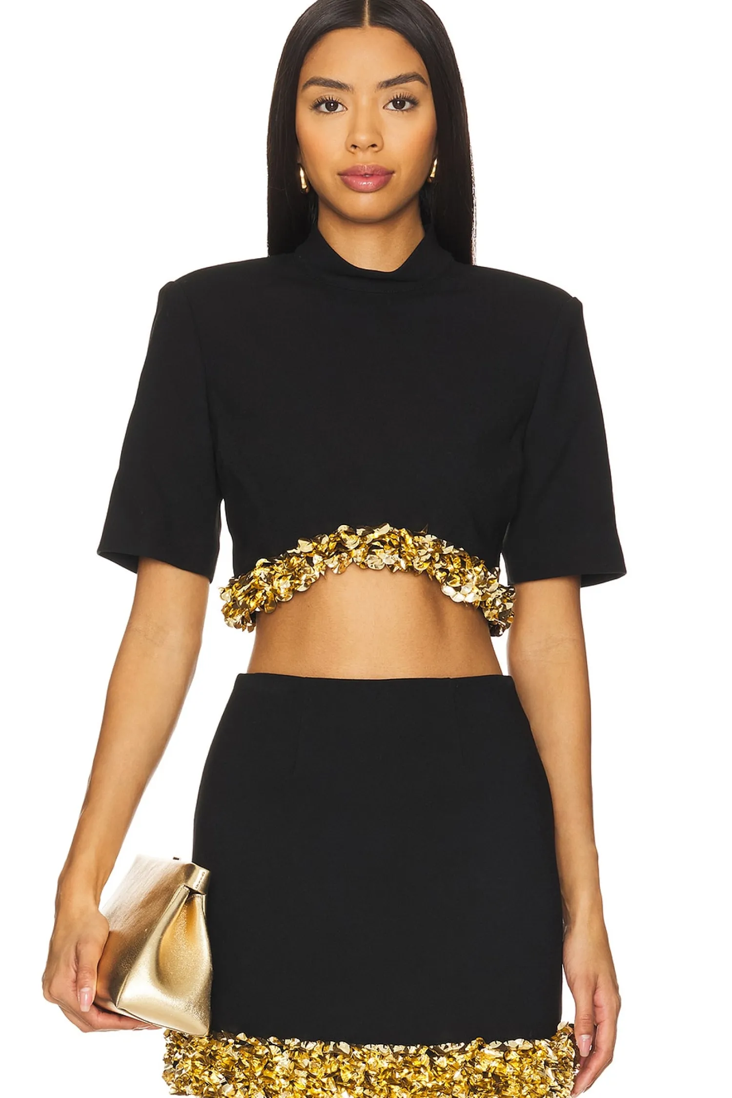 Women SIMKHAI Matching Sets>Jalen Short Sleeve Cropped Top