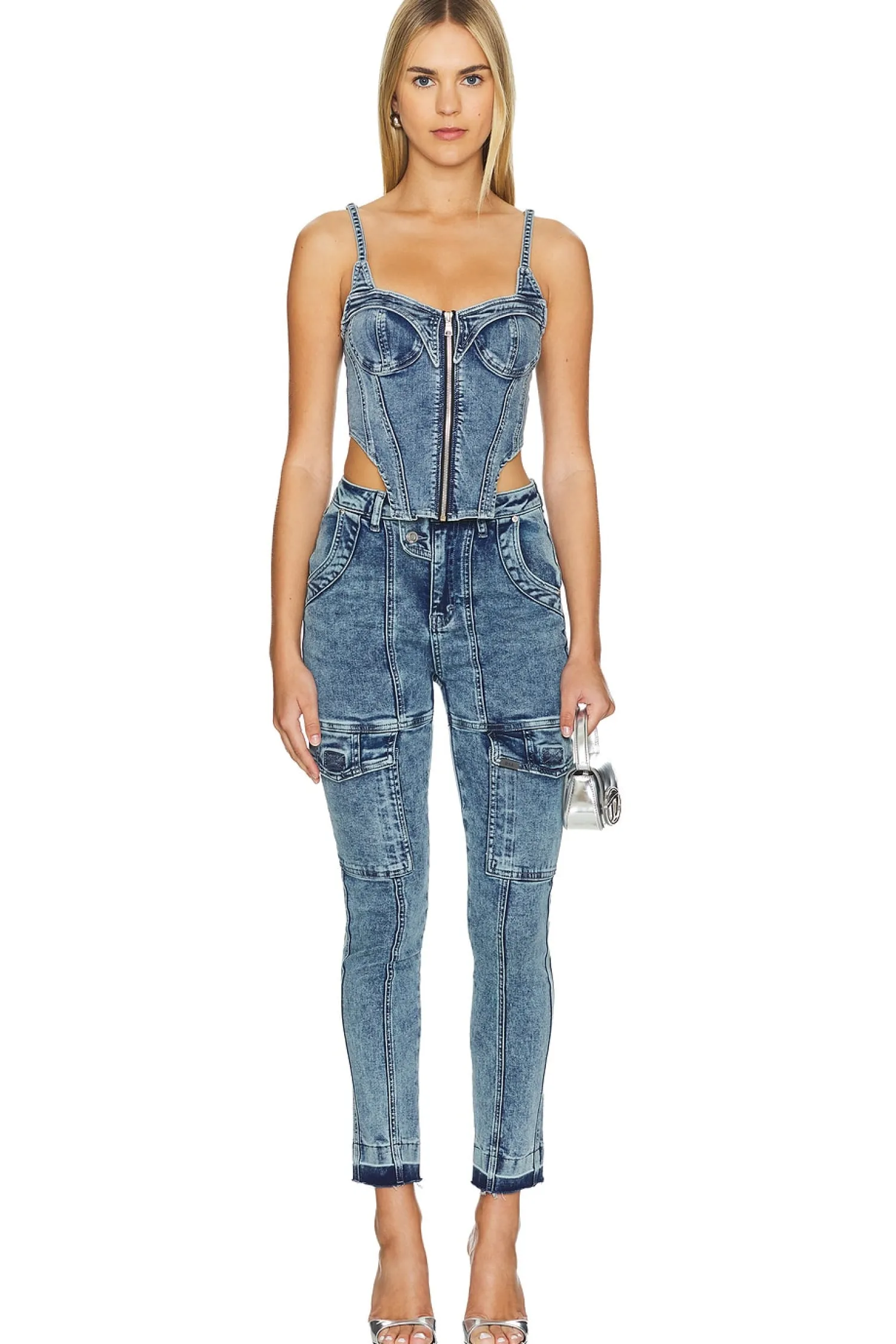 Women RTA Matching Sets>Jazzi Denim Top