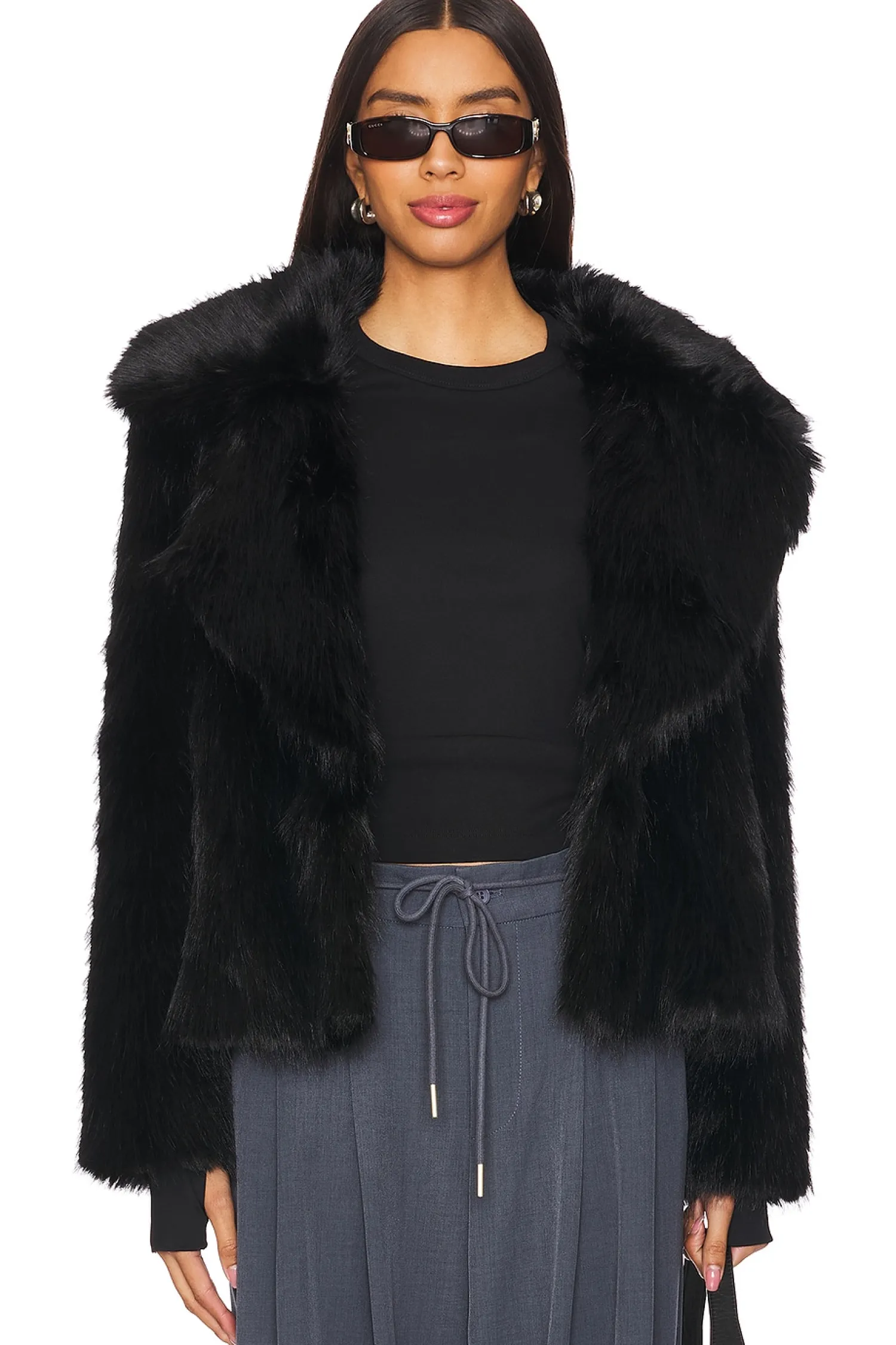 Women SAM. Jackets & Coats>Josie 23" Faux Fur Jacket
