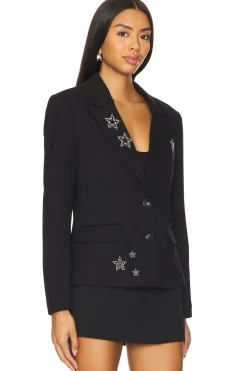 Women Central Park West Jackets & Coats>Junie Rhinestone Star Blazer