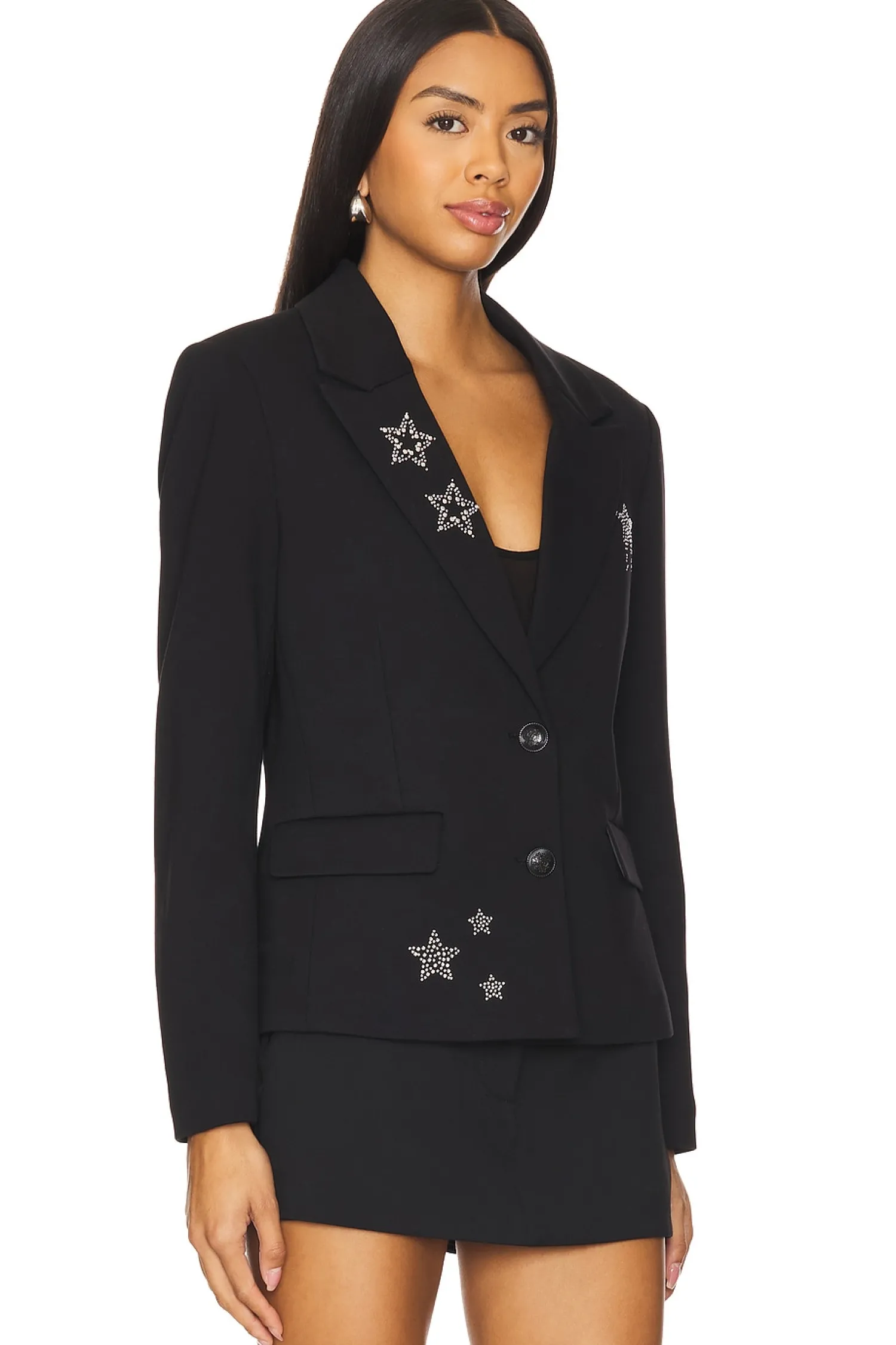 Women Central Park West Jackets & Coats>Junie Rhinestone Star Blazer