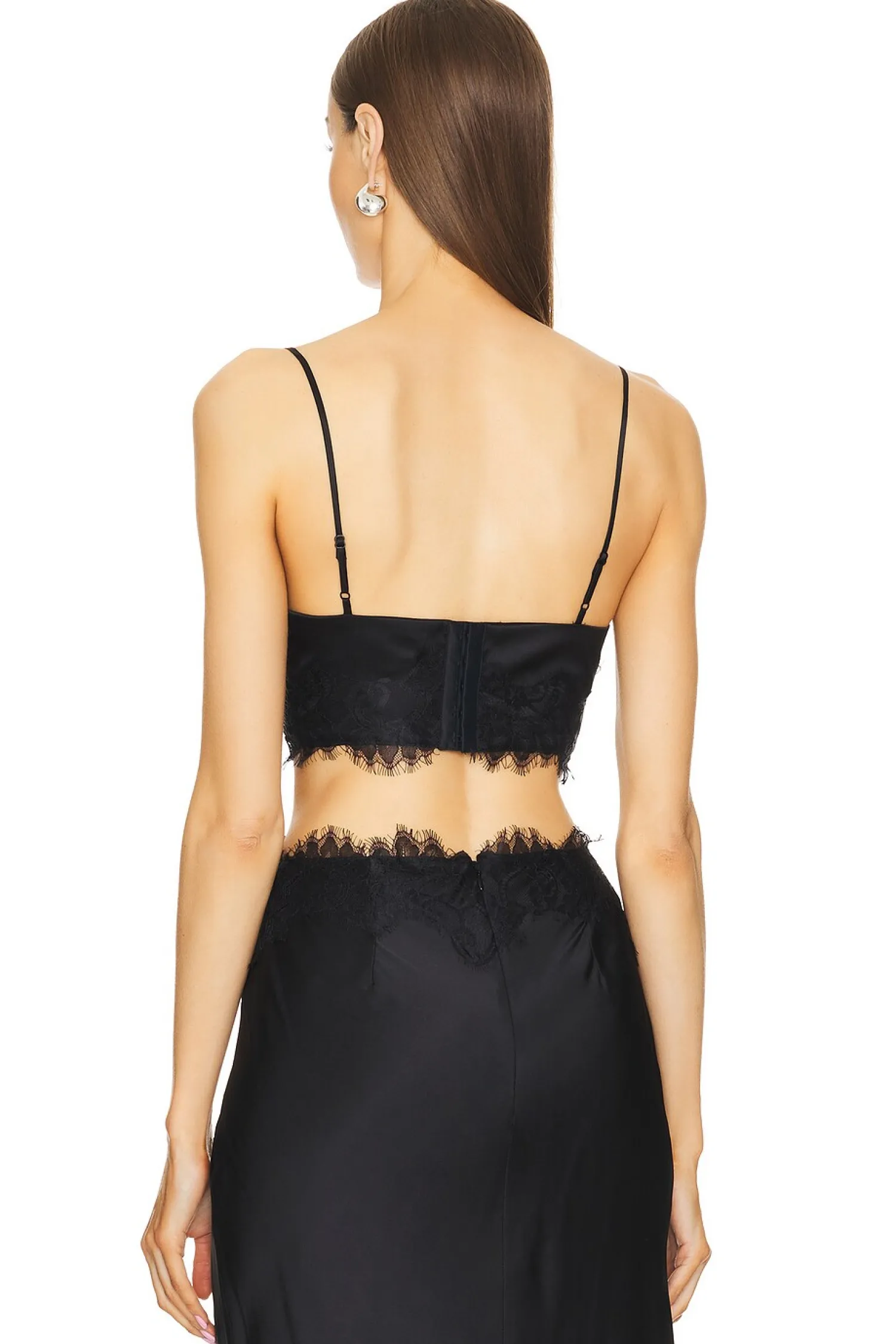 Women L'AGENCE Matching Sets>Kelvis Lace Trim Bra Top