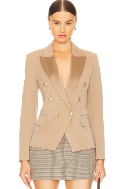 Women L'AGENCE Jackets & Coats>Kenzie Cont Lapel Blazer