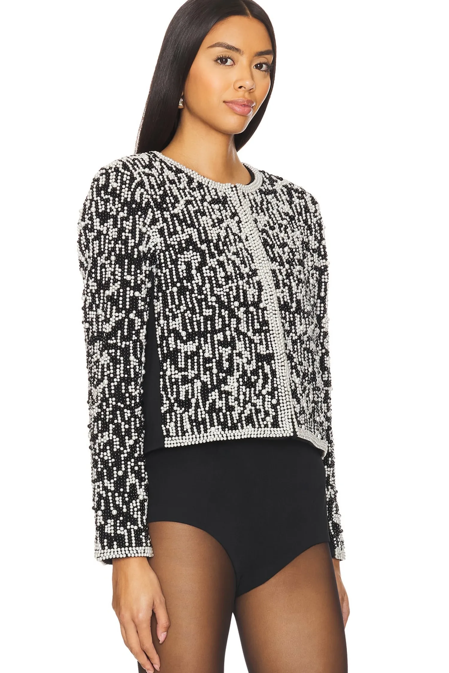 Women Alice + Olivia Jackets & Coats>Kidman Pearl Embellished Jacket