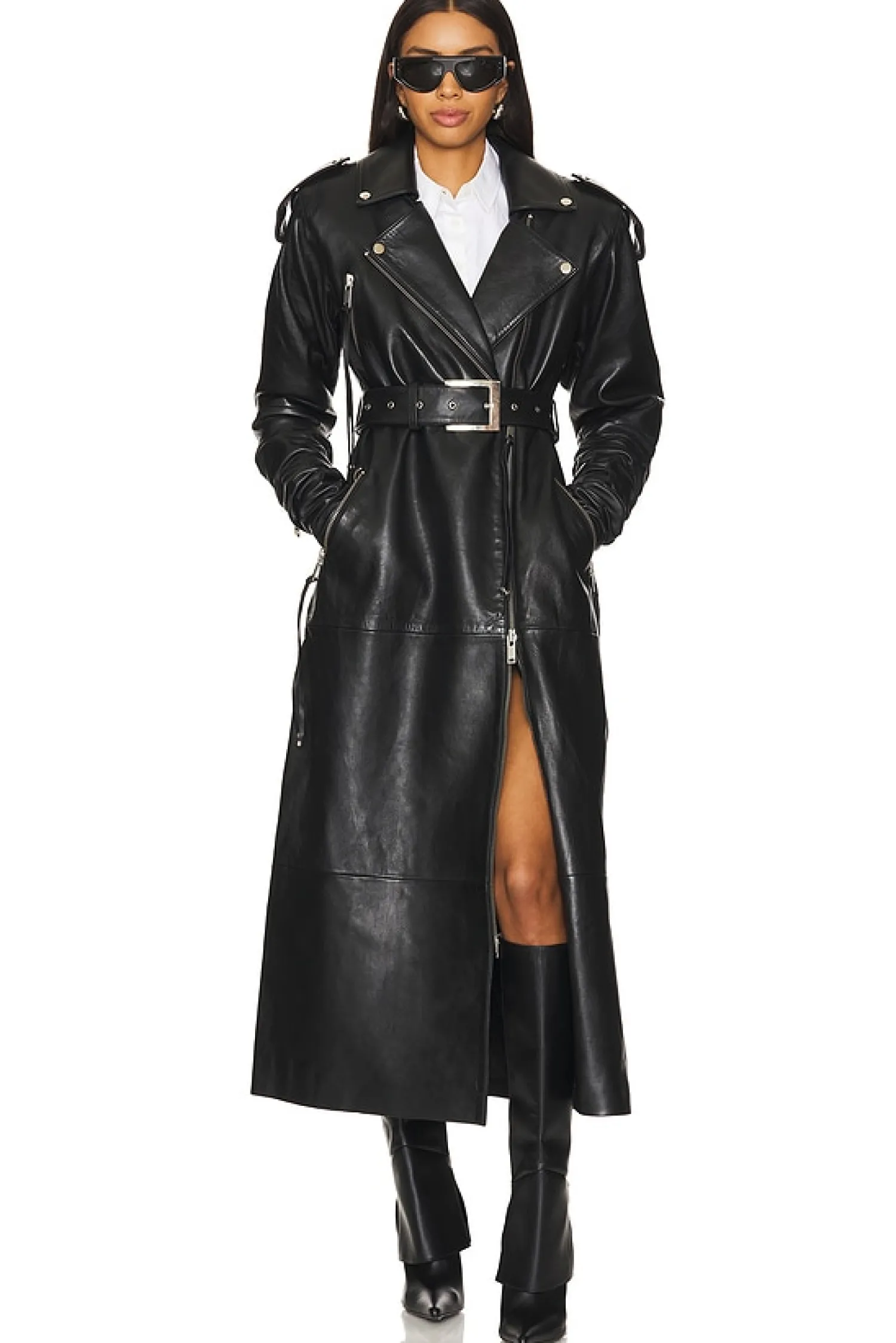 Women retrofete Jackets & Coats>Knightley Leather Trench Coat
