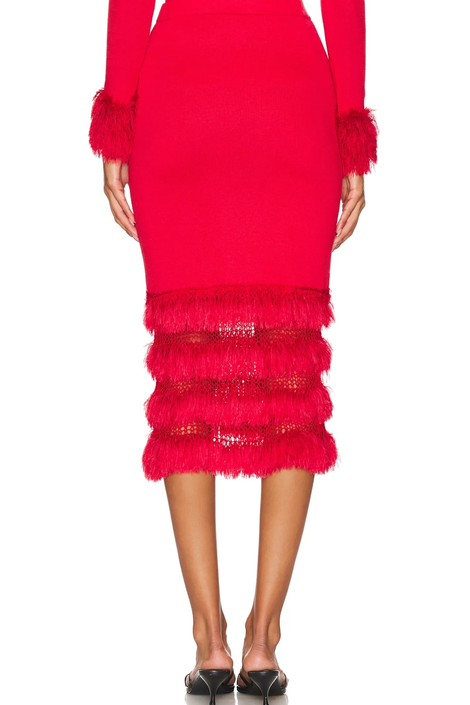 Women ANDREEVA Matching Sets>Knit Skirt With Handmade Details