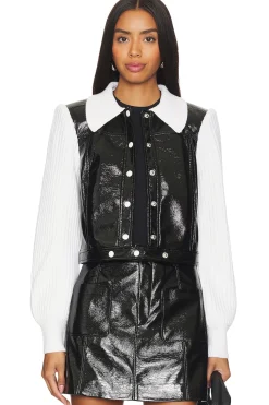 Women Cinq a Sept Jackets & Coats>Knit Sleeve Ciara Jacket