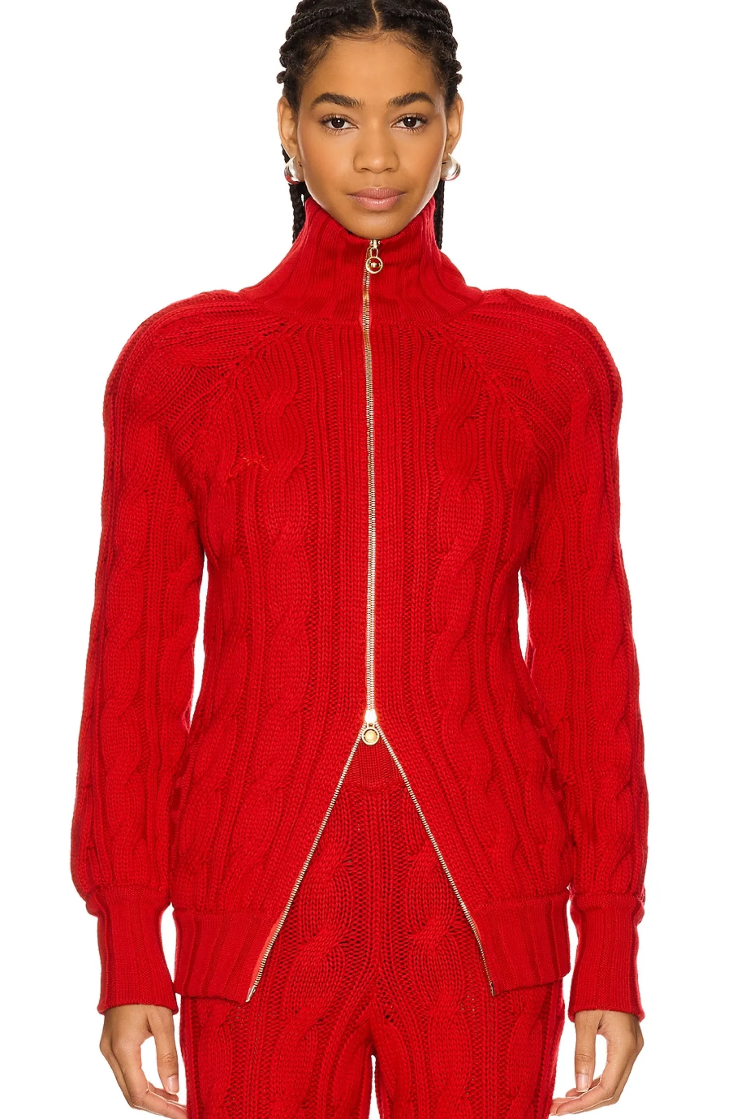 Women Rowen Rose Matching Sets>Knit Turtleneck Cardigan