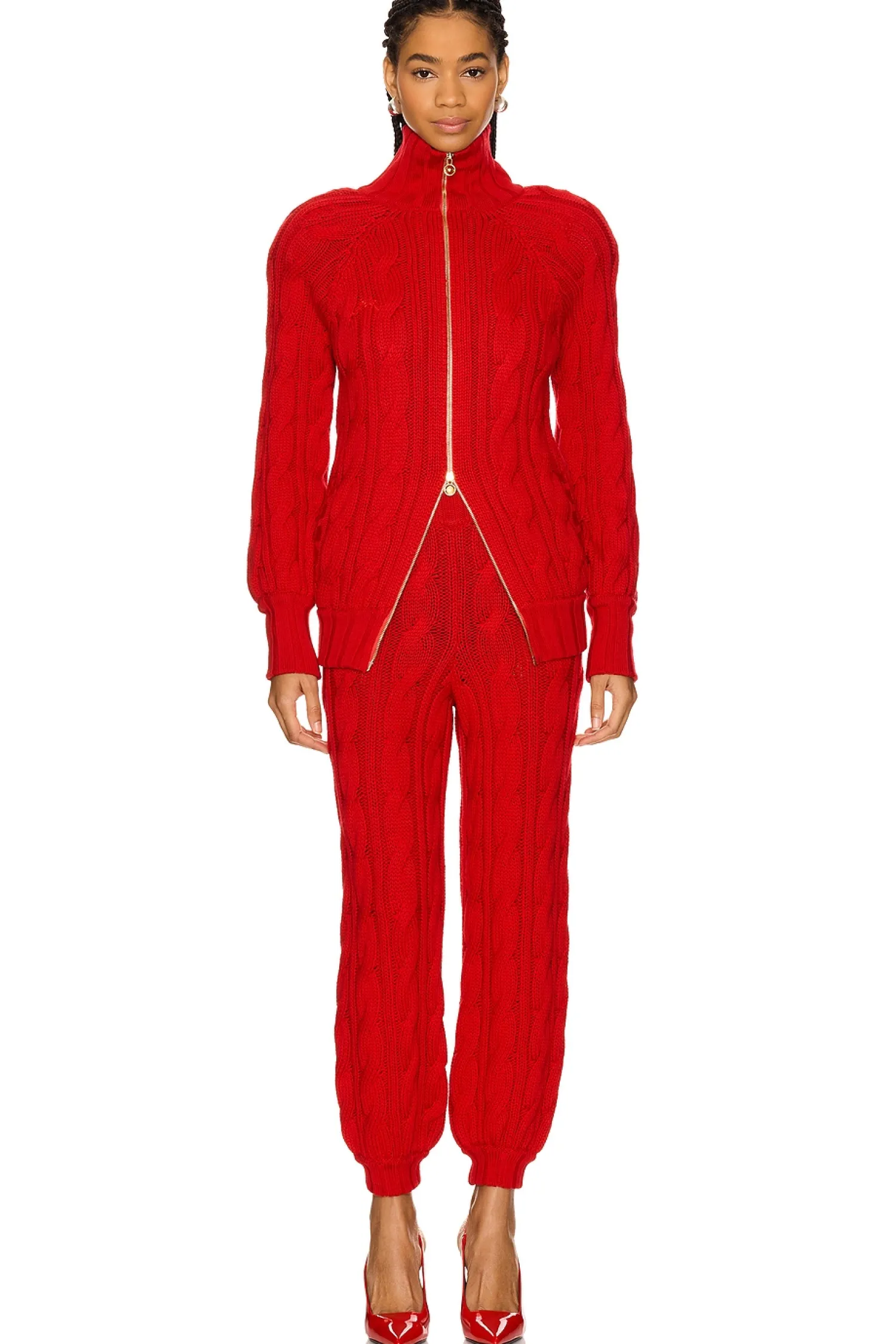 Women Rowen Rose Matching Sets>Knit Turtleneck Cardigan