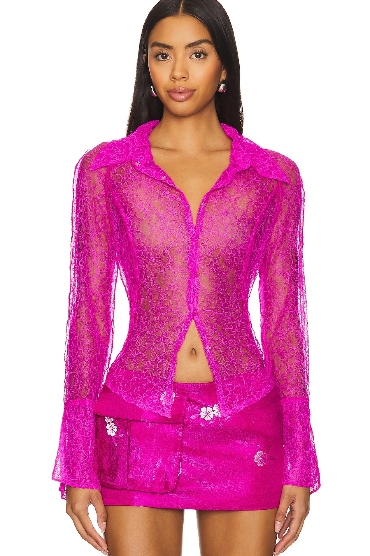 Women Kim Shui Matching Sets>Lace Blouse