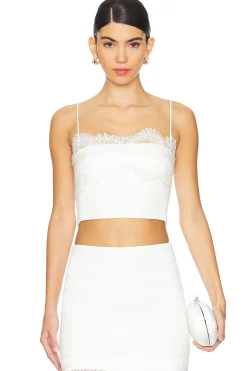Women David Koma Matching Sets>Lace Bra Detail Strapless Top