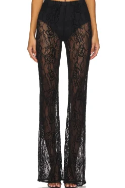Women Good American Pants>Lace Flare Pant
