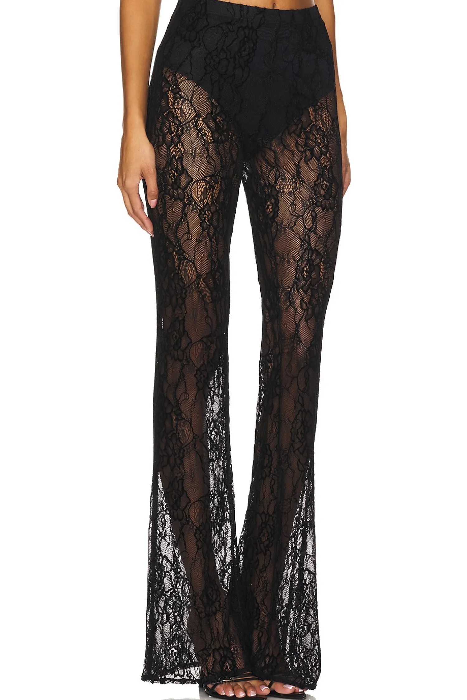 Women Good American Pants>Lace Flare Pant