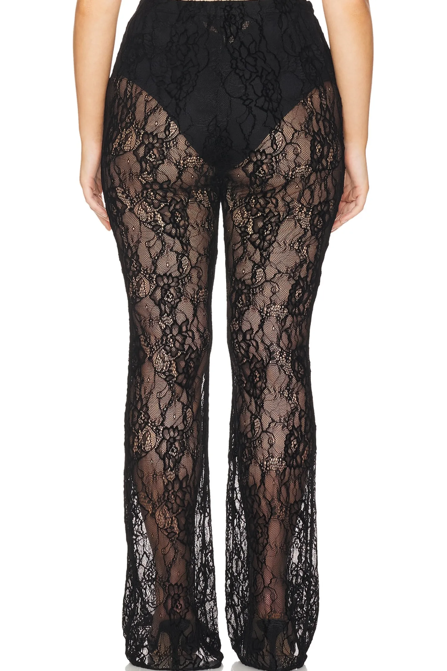Women Good American Pants>Lace Flare Pant